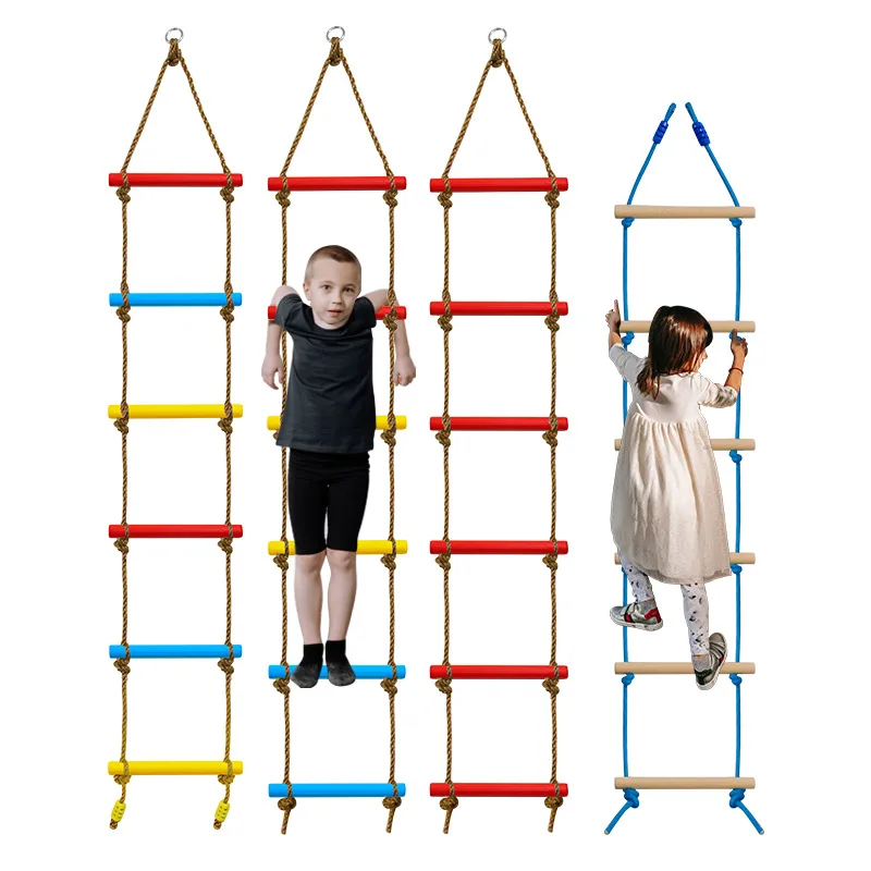 Escalera de cuerda para niños, árbol de escalada al aire libre, juguetes de jardín, equipo de integración sensorial, juego de deportes al aire libre multijugador