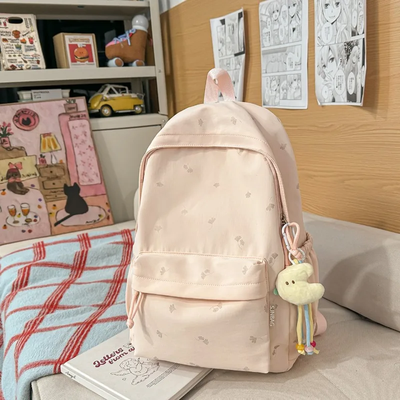 

Новые повседневные рюкзаки большой вместимости для поездок на работу 2026, новые милые школьные сумки, нейлоновый универсальный молодежный дизайн, школьная сумка для женщин