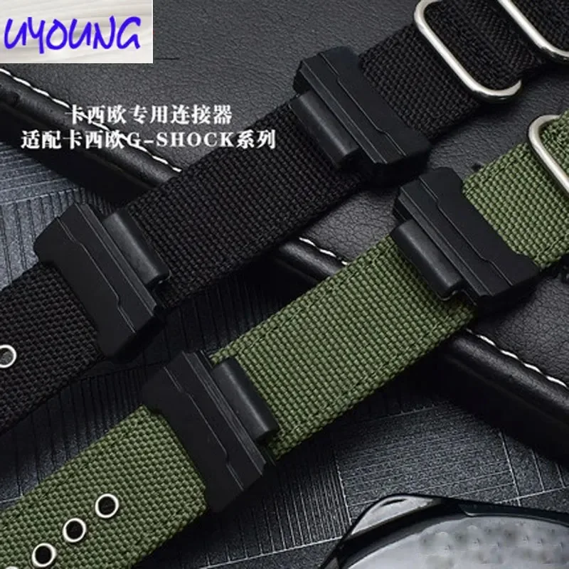 Classic black canvas watch FOR cso G-SHOCK DW-5600 DW6900 DW5035 Watch strap band 16mm