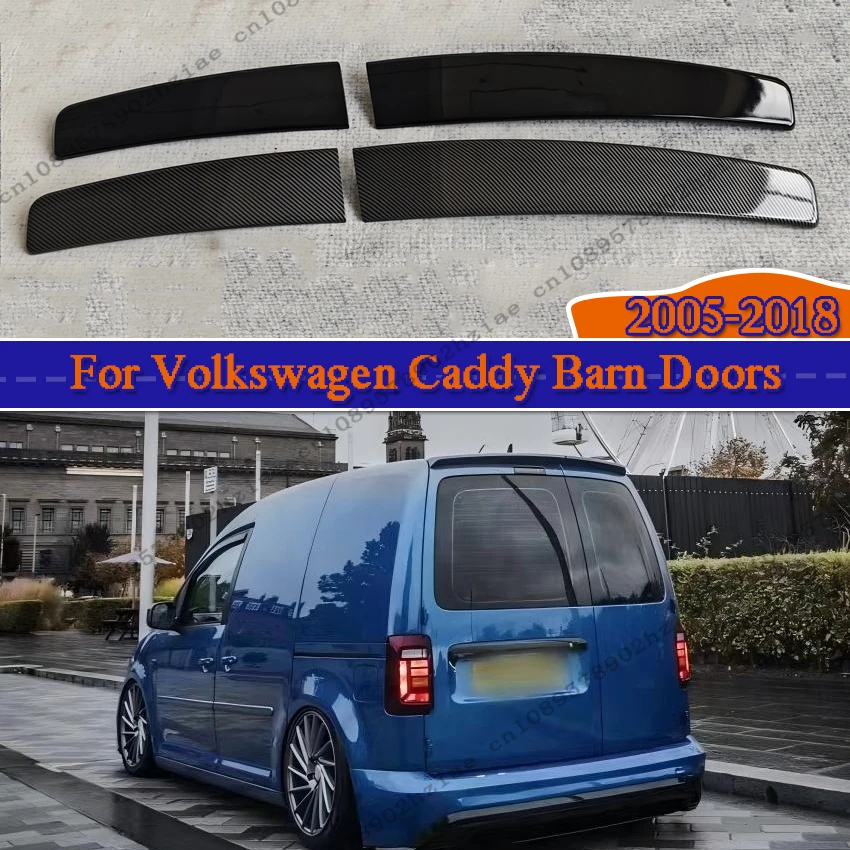 Two-piece Rear Roof Spoiler Wing For Volkswagen Caddy 2005-2018 Barn Doors Rear Trunk Spoiler Splitter Cap Tuning Accessories