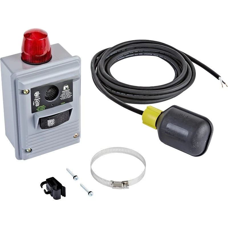 

303HWXT 115 Volt Indoor/Outdoor High Water Alarm with 15-Ft. Mechanical Float Switch, Grey, 513273