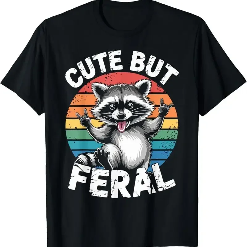 Cute But Feral Funny Raccoon Racoon Child T Shirt
