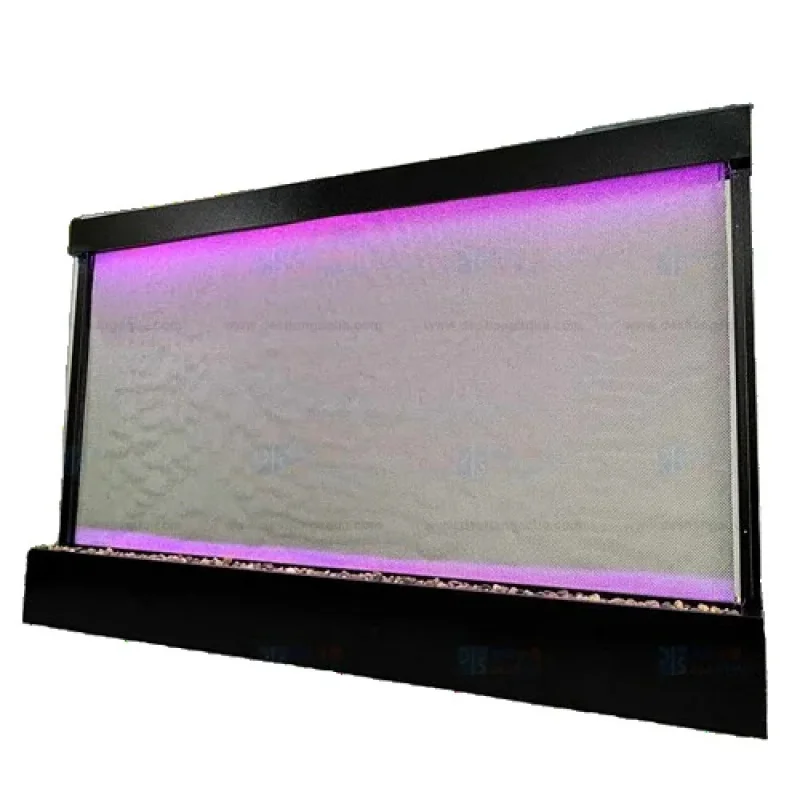 

custom.Contemporary 304 Stainless Steel Mesh Waterfall LED Fountain Floor-Standing Color-Changing Features Metal Garden