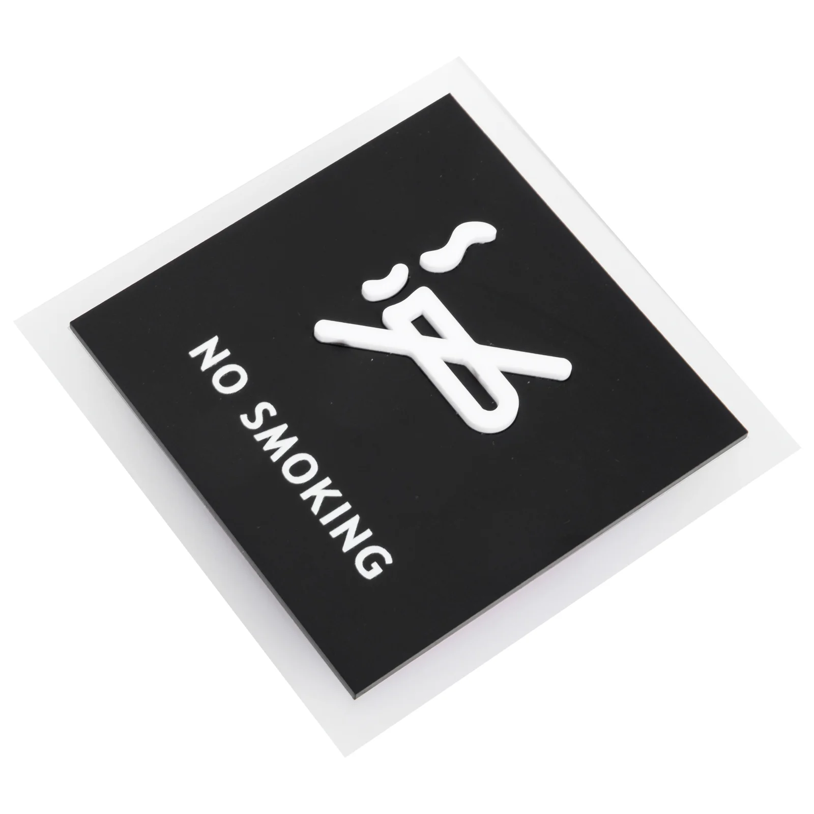 Emblems No Smoking Sign Doorplate Indicator Stickers The Reminder for Business Black Notice Board