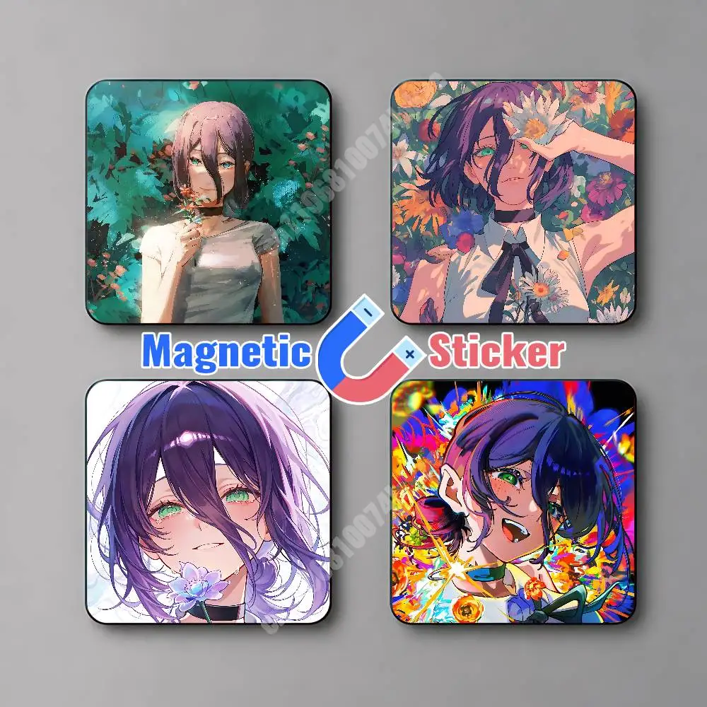 C-Chainsaw M-Man Reze The Bomβ Magnetic Sticker Removable Fridge Decal for Metal Surfaces Magnet Label