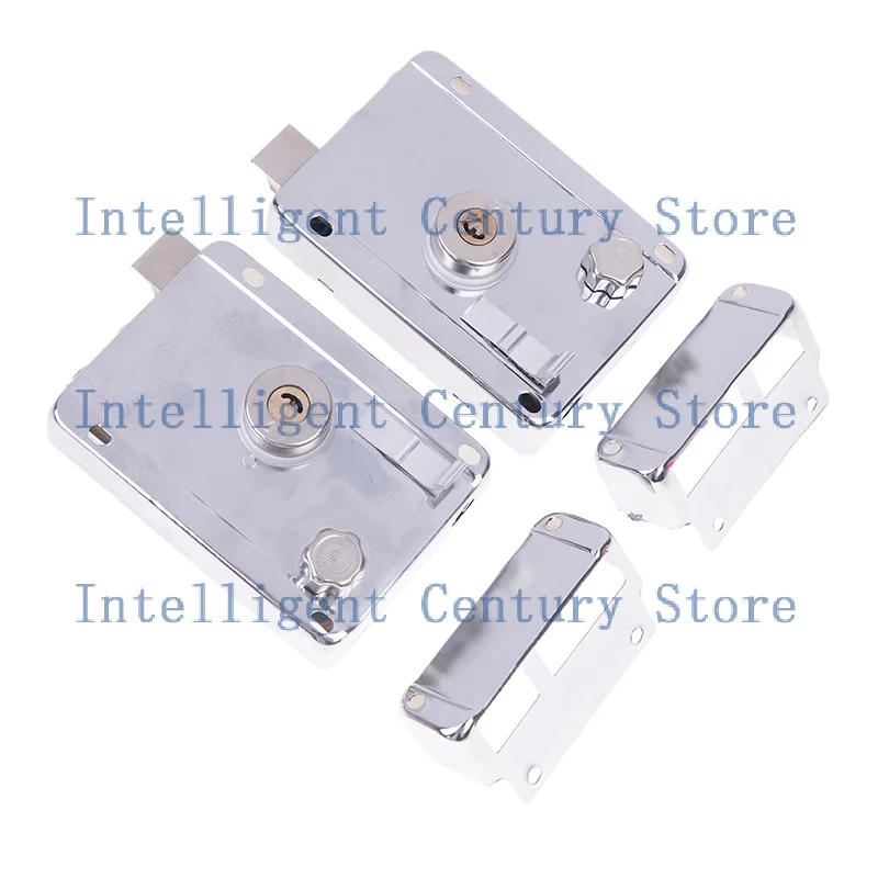

(HBA12)Exterior Iron Door Locks Security Anti-theft Lock Multiple Insurance Lock Wood Gate Lock Hardware