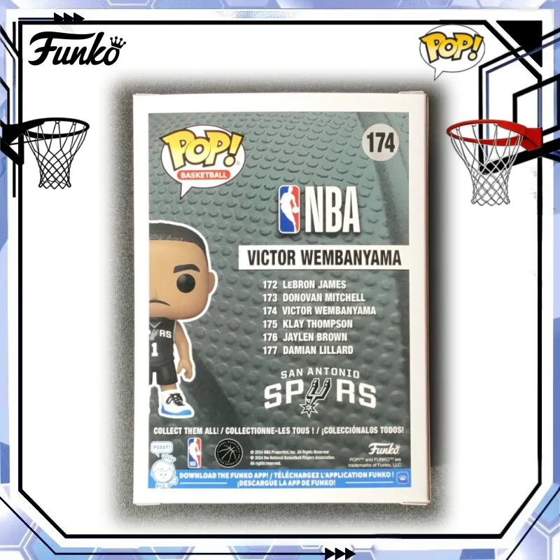 Victor Wembanyama #174 (NBA)Figure Funko Pop Official Genuine Collectible Limited Edition Statue NBA Fans Figures Toys Gift view 2