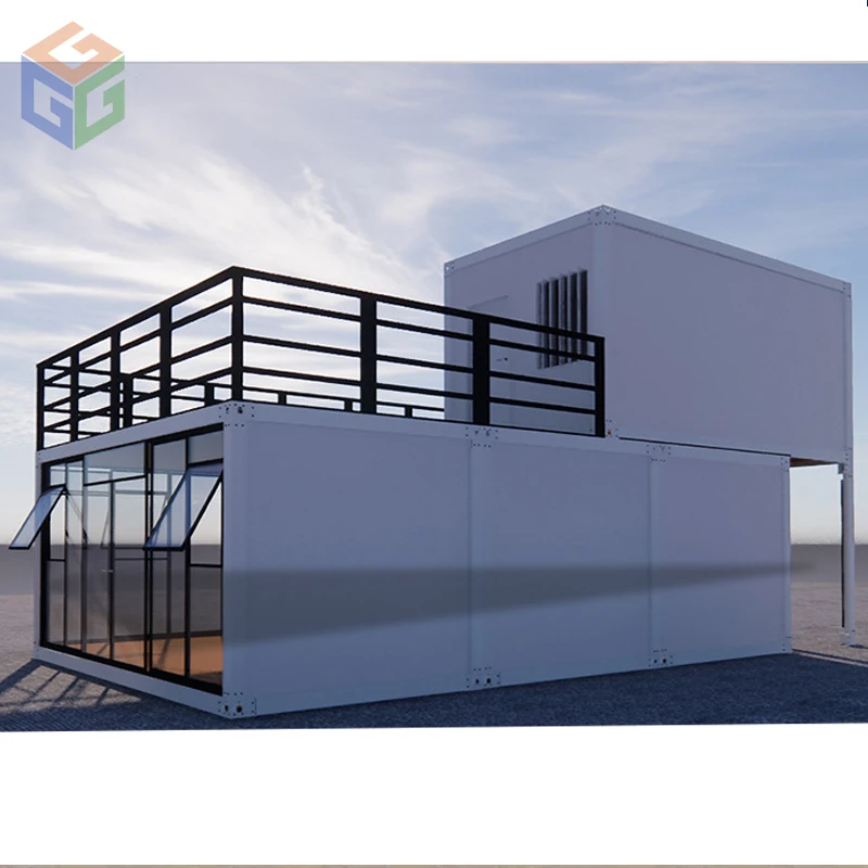 Customized 20 Ft Prefabricated Flatpack Sandwich Panel Office Container Construction Site Container Mobile Office
