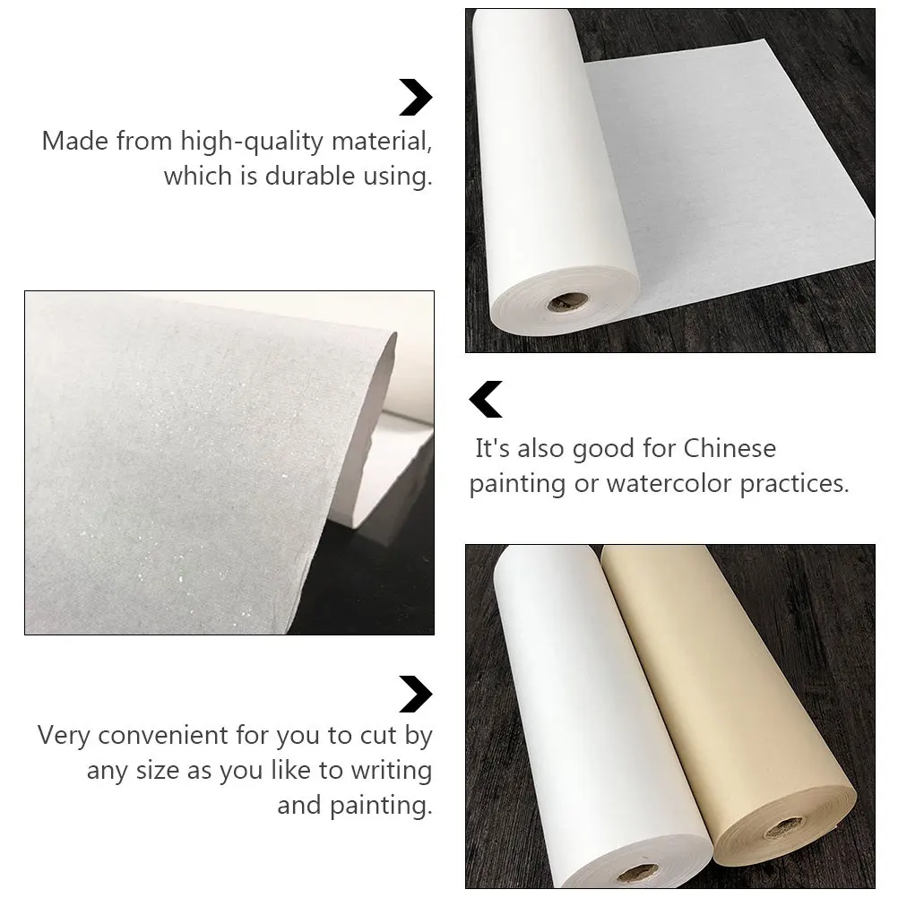 1 Roll Premium Thickened Xuan Paper Chinese Art Paper for Brush Writing Painting Calligraphy Practice Excellent Elasticity