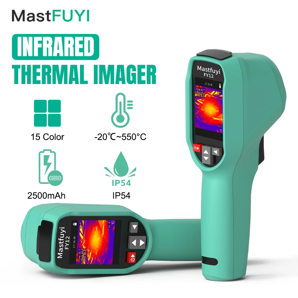 MASTFUYI FY12 Handheld Thermal Imaging Camera Waterproof, Dustproof, Shockproof, Rechargeable, 240*240 pixels Thermal Imaging