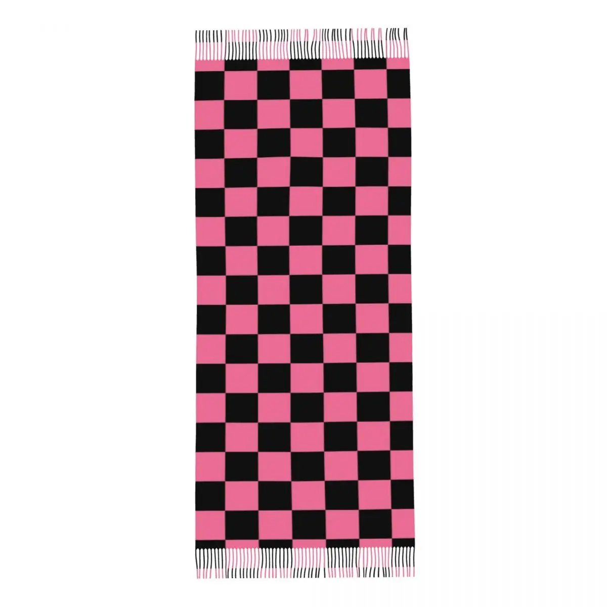 Black Pinks Kpop Star Singer Idol BLINKs Checkerboard Scarf for Women Winter Warm Shawls and Wrap Long Shawl Scarf Lightweight