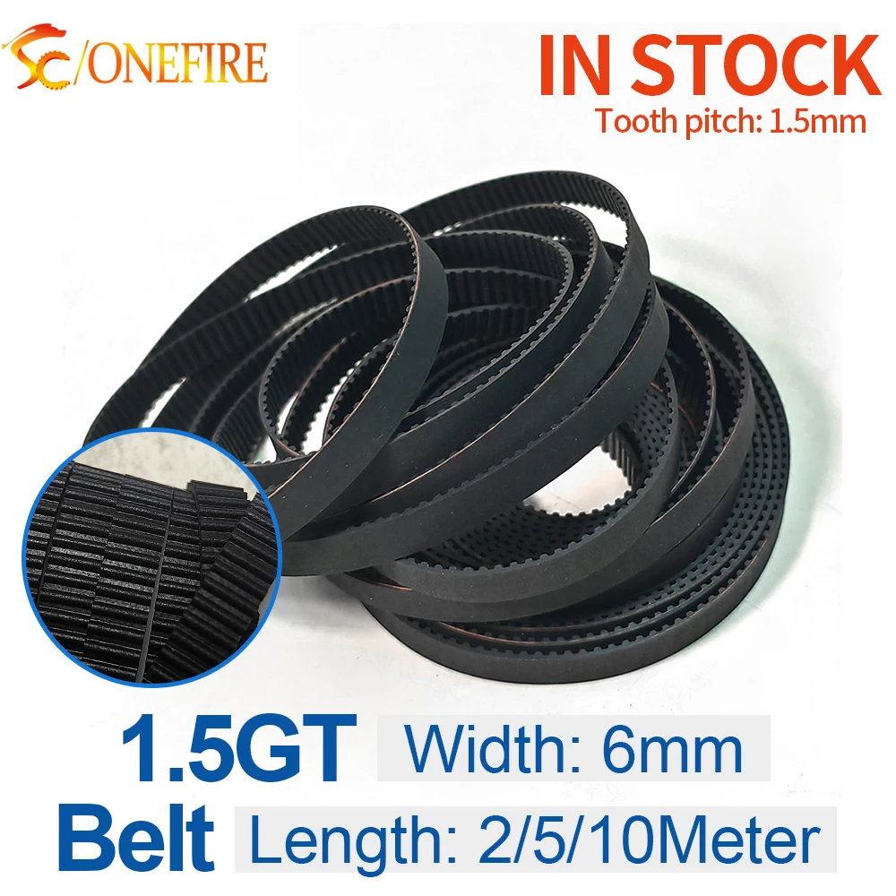 1.5GT 1.5M Open ended Timing belt Width 6mm EPDM Rubber Small Backlash Positioning Accuracy 3D printer  in stock