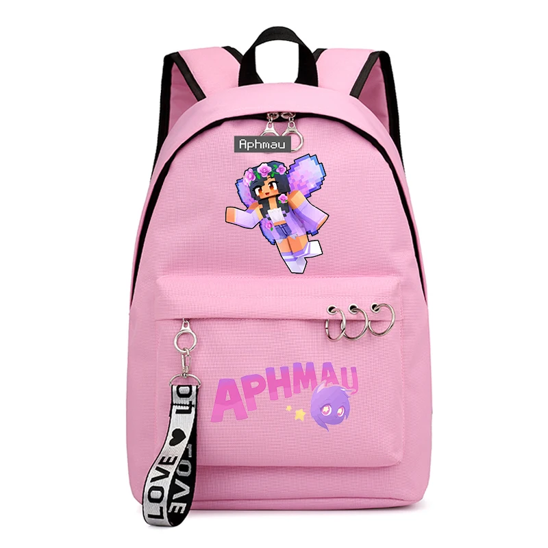 Mochila Aphmau-Print para mulheres, bolsa de escola, viagem, bolsa de livros, laptop, fofo, fêmea, estudantes, fêmea, moda