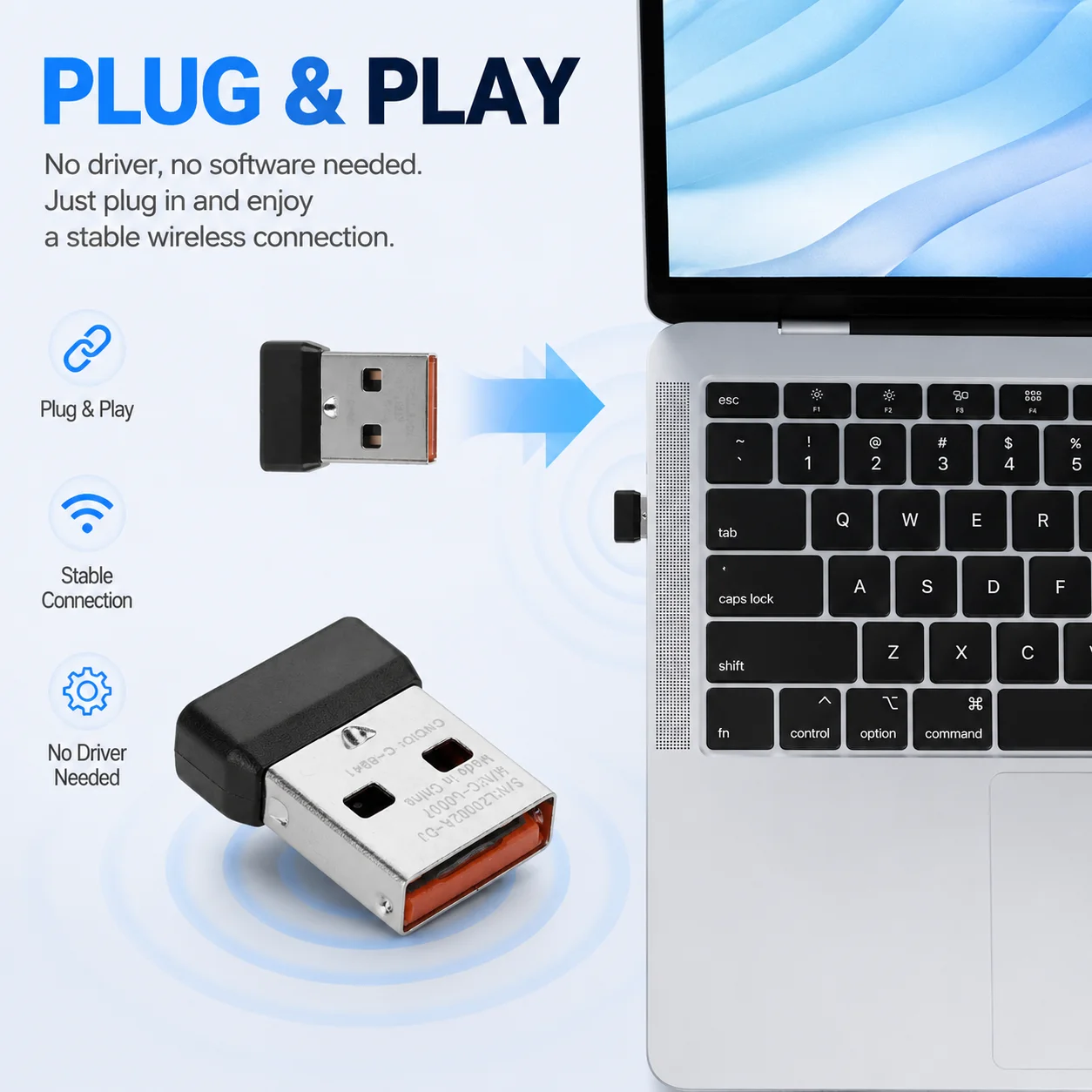 USB Dongle Receiver For Logitech G603 Mouse Receiver - Wireless Gaming Mouse Replacement Accessory, USB-A Dongle Plug Adapter view 5