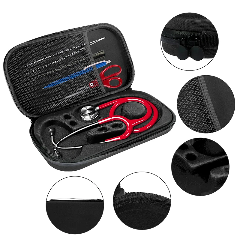 Estetoscópio portátil Case, armazenamento Box, à prova de choque, leve, estetoscópio Organizer, EVA Hard Carrying Bag, estojo protetor