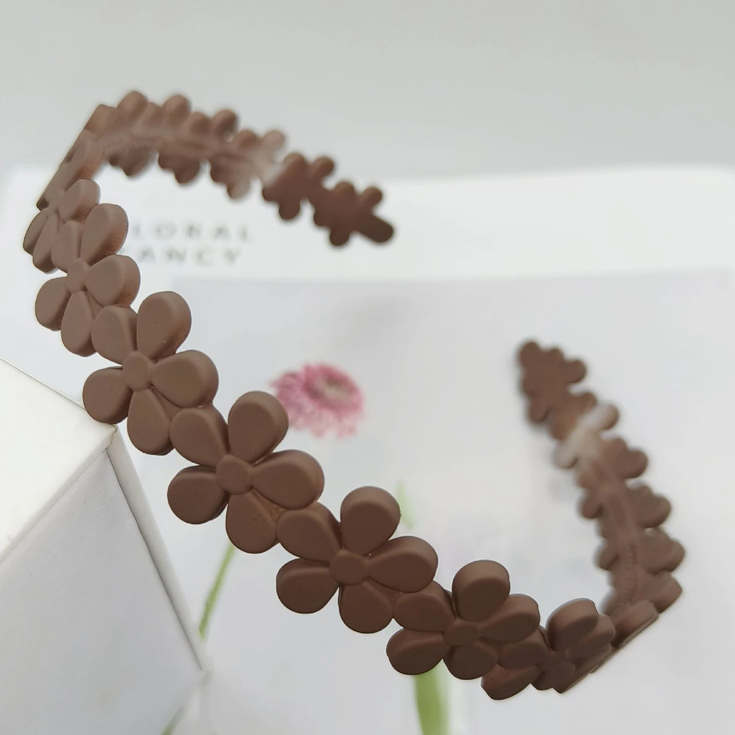 Colorful Flower Hair Hoop Girl Sweet Cute Broken Bangs Hairband For Children Daily Party Dress Up Hair Accessories Gift