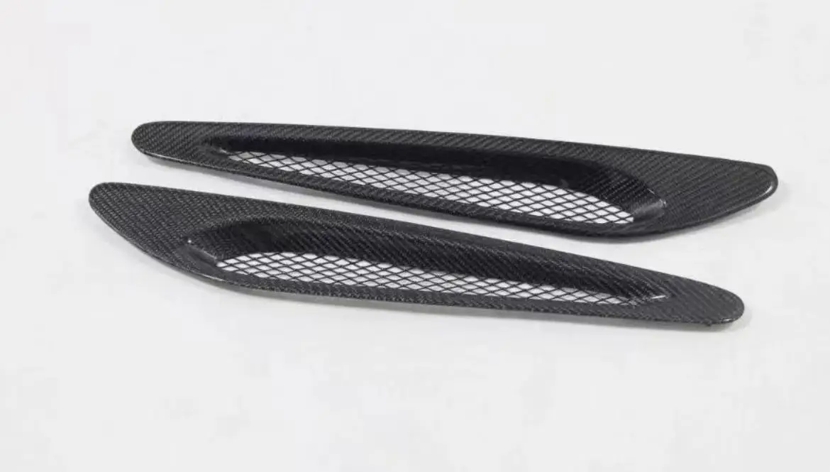 Pair Left+Right Carbon Fiber Hood Vent Trim For 2018-2023 McLaren 720S