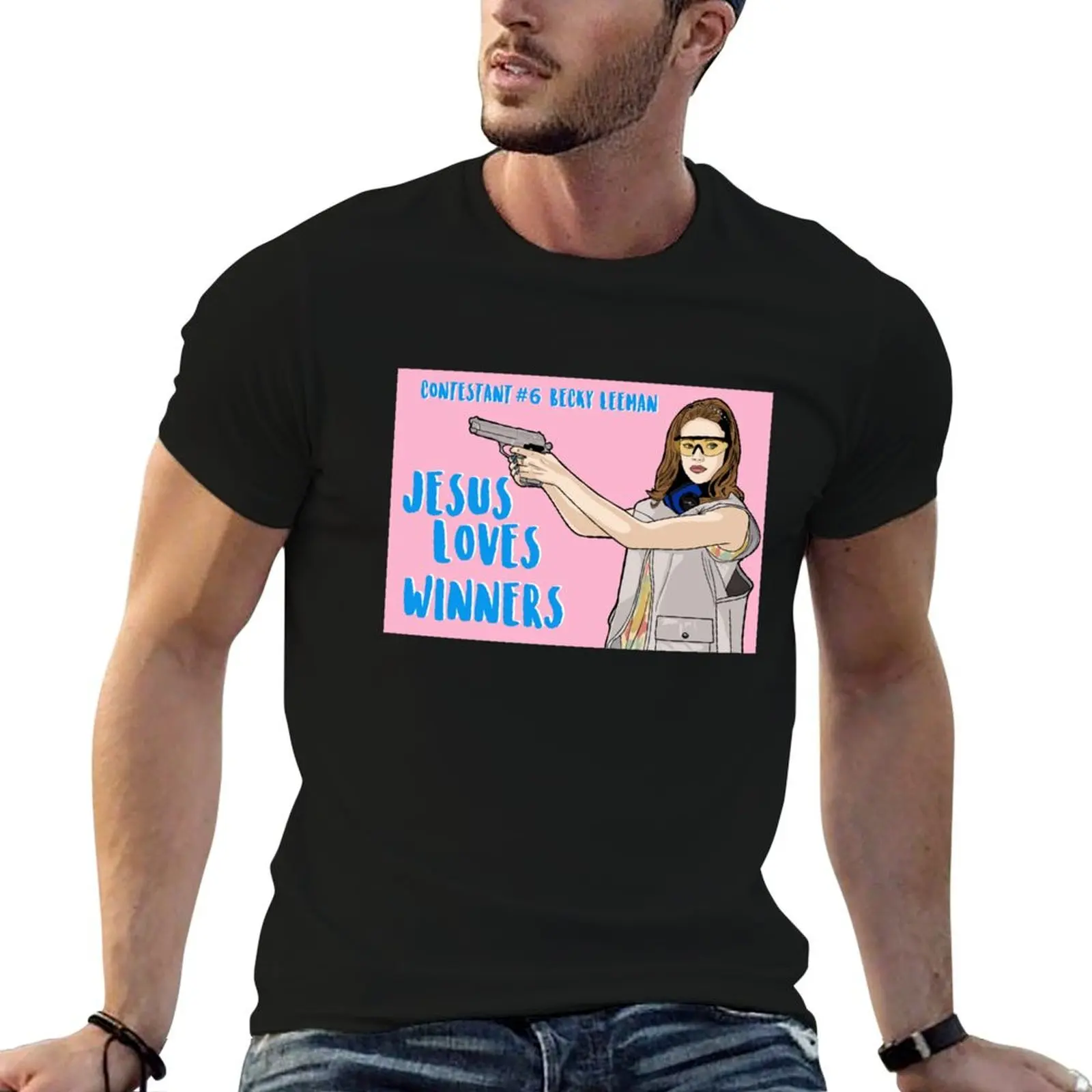 

Jesus Loves Winners - Becky Ann Leeman - Drop Dead Gorgeous T-Shirt boys animal print anime tshirt men workout shirt