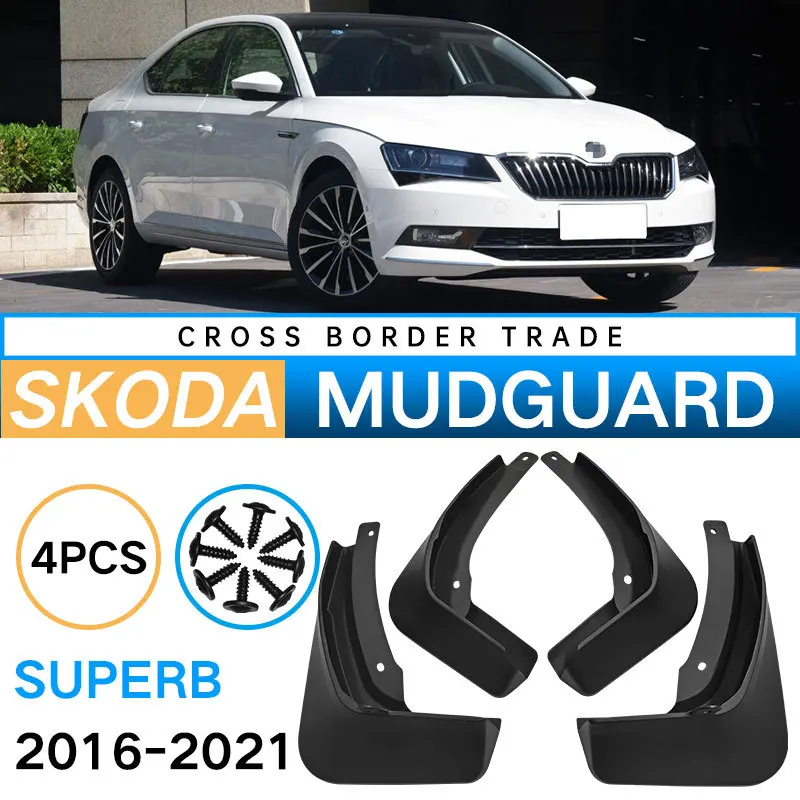 Car Mud Flaps Splash Guards Fender Mudguard for Skoda 2016-2021 Superb Wheel Eyebrow Well Protection Parts