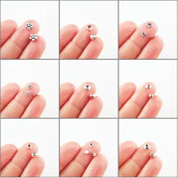 Fashion New Daisy Flower Cone Square Tiny Star Charms Spacer Bar Beads Tibetan Silver Plated