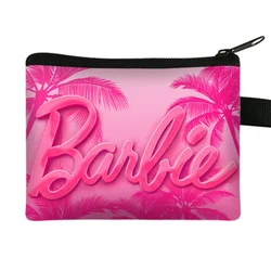 Portafoglio Barbie Kawaii per bambini portamonete portamonete in poliestere con cerniera portamonete Mini portafoglio bambina donna per borsa regalo