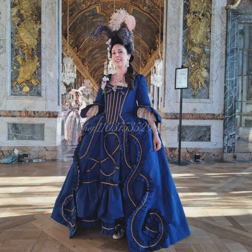 Robes de Rhvictoriennes européennes vintage, corset à col carré élégant, demi-manches en dentelle, colonne superposée, masade personnalisé Tim