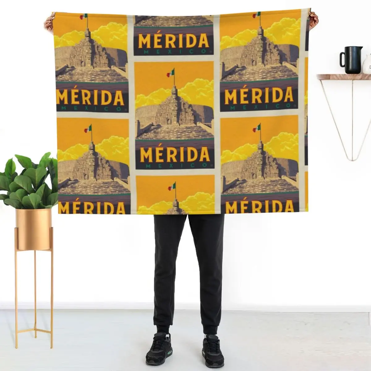 Mérida Mexico Throw Blanket Decorative Beds Loose Comforter Furrys Hairy Bed linens Blankets