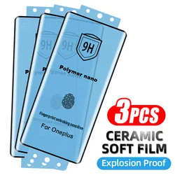 3Pcs Curved Ceramic Soft Film For OnePlus 12 11 10 9 Pro Screen Protector For OnePlus Ace 3 2 Pro 11R 12R Explosion-proof Film