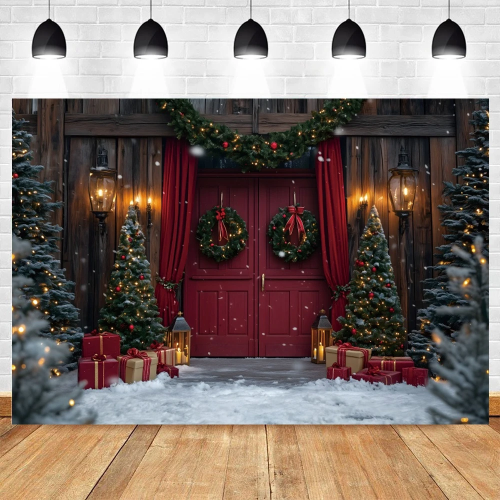 الشتاء عيد الميلاد التصوير خلفية مستودع ندفة الثلج شجرة عيد الميلاد ديكور الاطفال عطلة حفلة صورة خلفية استوديو