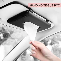 New PU Leather Car Tissue Box Car Sun Visor Type Block Hanging Container Napkin Holder Paper Rack Organizer Storage Bag