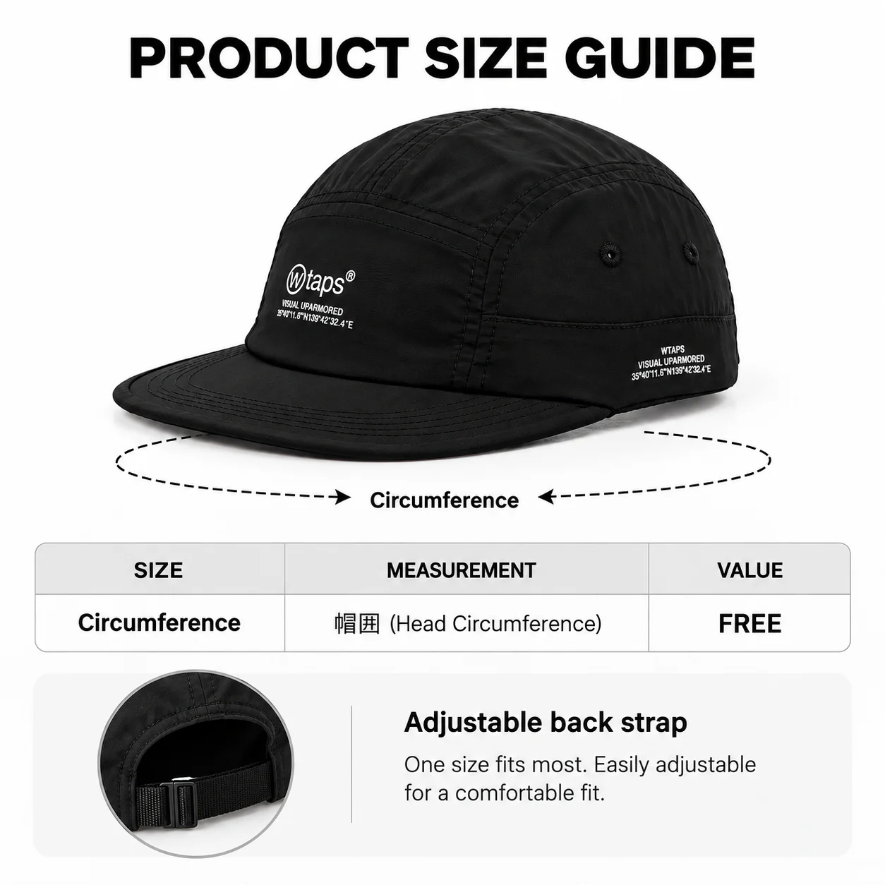 WTAPS Printed Flat Brim Cap Men Women Lightweight Nylon 5 Panel Hat  Hip Hop Street Dance Outdoor Sports Sunshade Baseball Cap