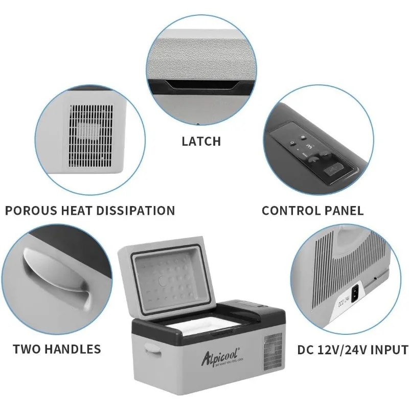 Alpicool c20 tragbarer Gefrier schrank, 12 Volt Kühlschrank, 21 Liter (20 Liter) schnell abkühlender 12 V Auto kühlschrank-4 ° ~ 68 ° C,