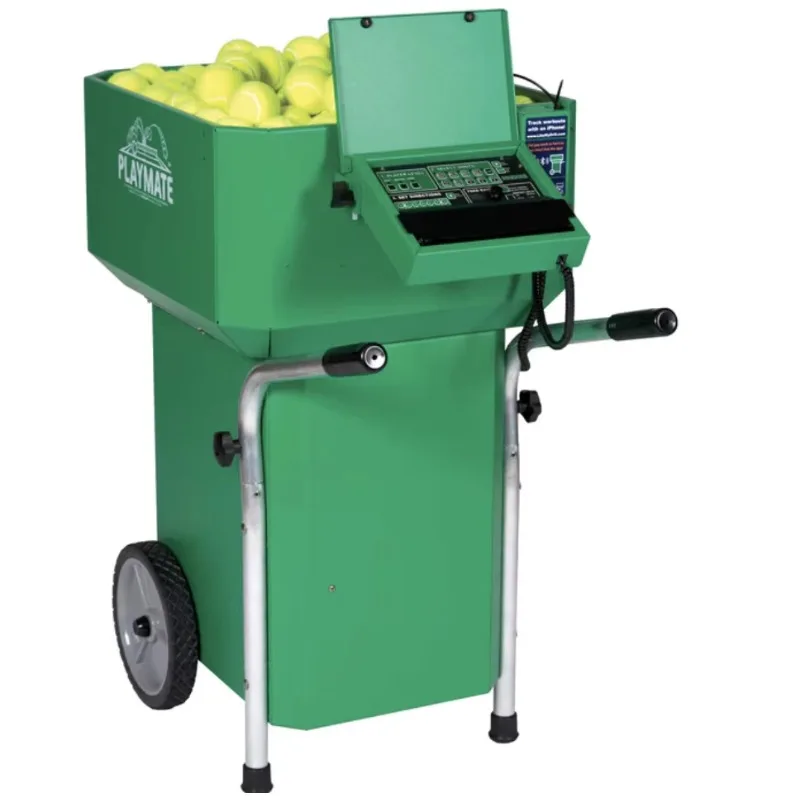Green Tennis Ball Machine Trainer Ball Machine for Practice Court Training Ready to Ship