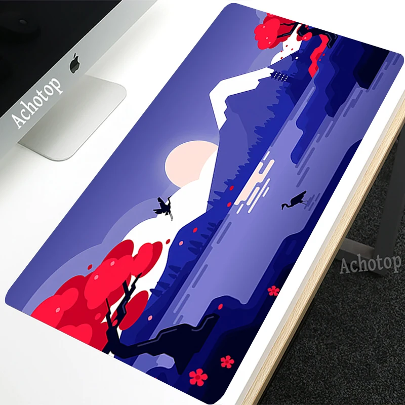 

Gaming Pastel Fuji Mousepad Desk Accessories Mouse Pad Abstract Computer Large Mouse Mat XXL Desk Pad Design Keyboard Mats XXL