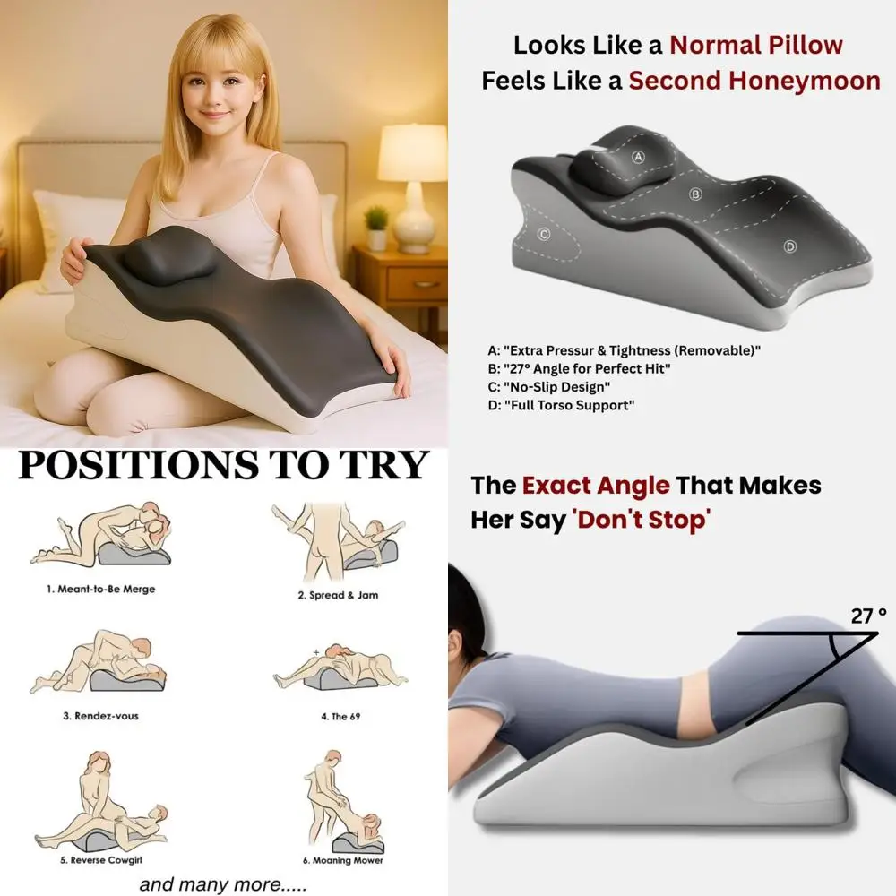 

Memory Foam Wedge Pillow for Optimal Support: 27-Degree Curved Pillow for Versatile Sleeping Positions