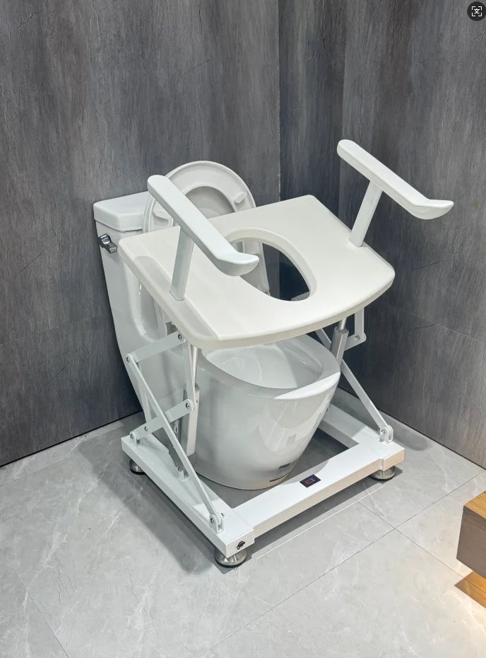 مصنع تصنيع رعاية المسنين إطار أمان المرحاض درابزين مقبض إمساك صوان مسند الذراع للمعاقين الكربون الصلب الأبيض #5