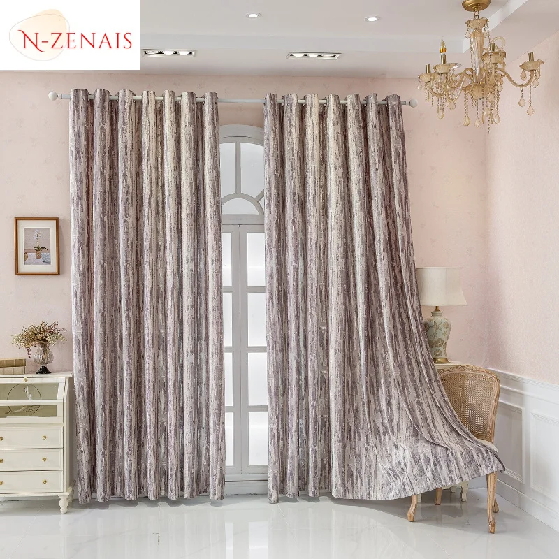 Bark Jacquard Modern Simple Light Luxury Thickened Living Room Bedroom Curtains High-end Semi-blackout Curtain Custom Size