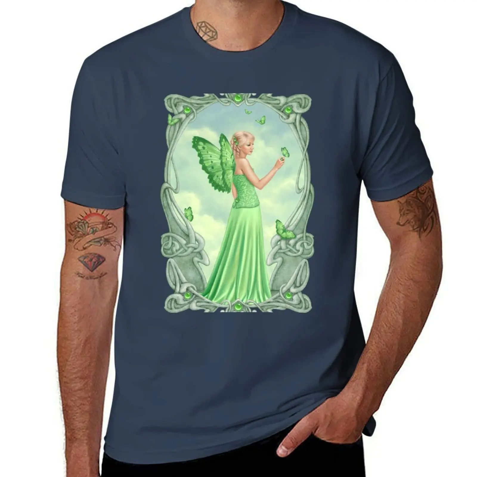 

Peridot Birthstone Fairy T-Shirt Anti-Perspiration Workout Top