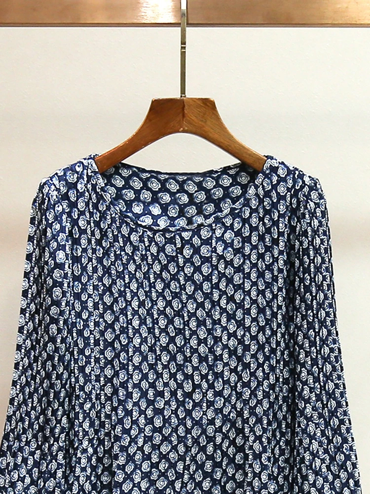 夏の新作ライトマチュアスタイルプリントシンプルプリーツウエス - Summer Light Clothing のレビューと価格