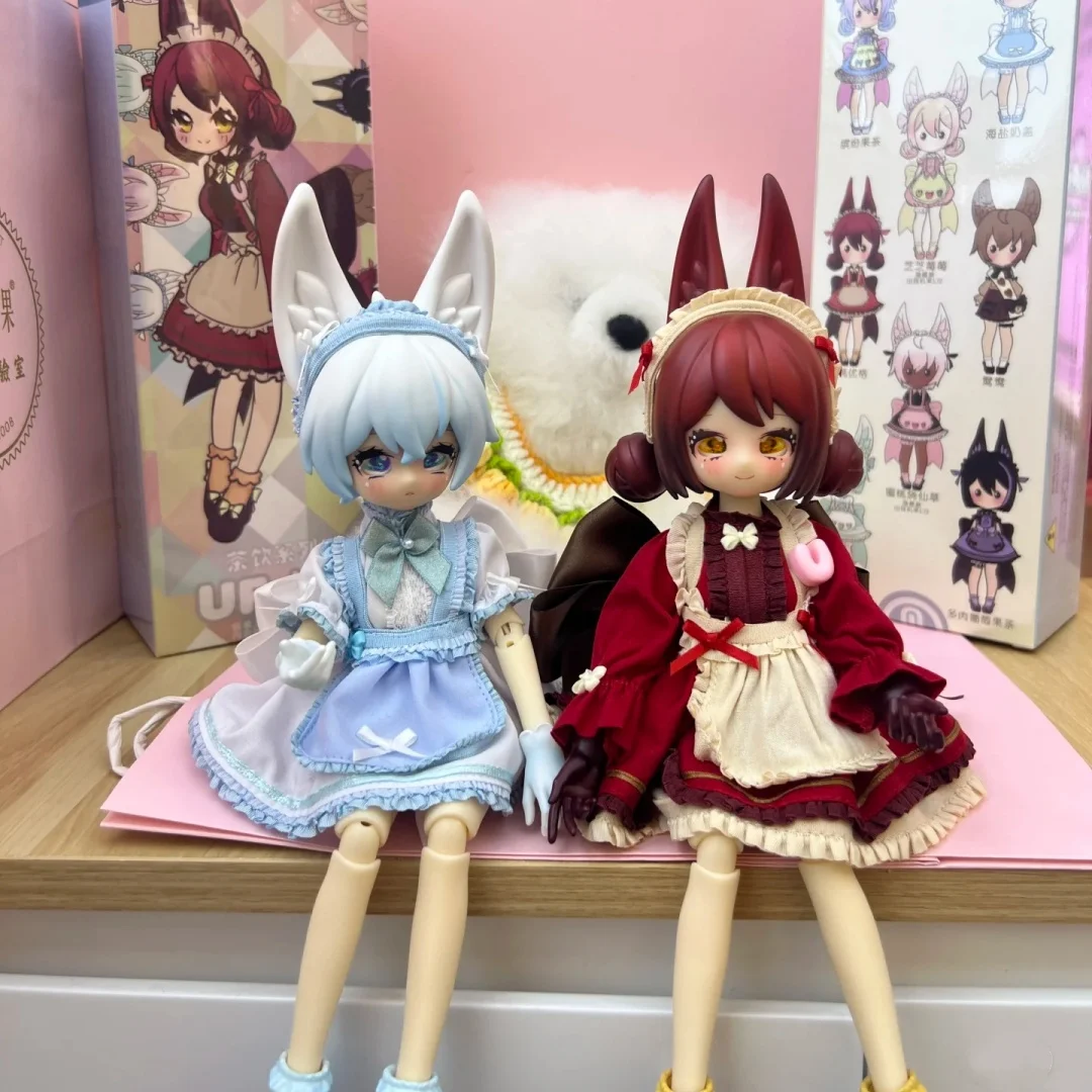 

Ufdoll Tea Drink Series Bjd Dolls 6 очков Dress Up Kawaii Мультяшные игрушки Коллекционная модель Подвижный шарнир День рождения Милые подарки Игрушка