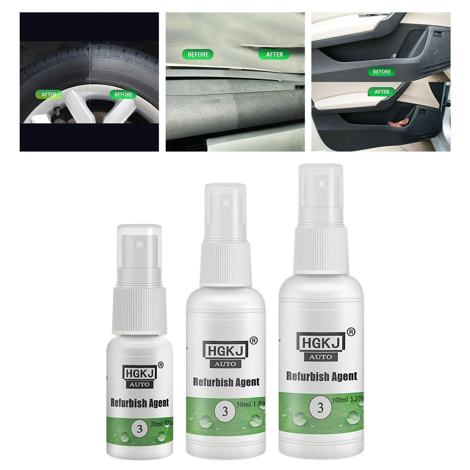Multi Functional Plastic Restorer Car Plastic Parts Refurbish Agent Interior Leather Polish Maintenance Refreshing