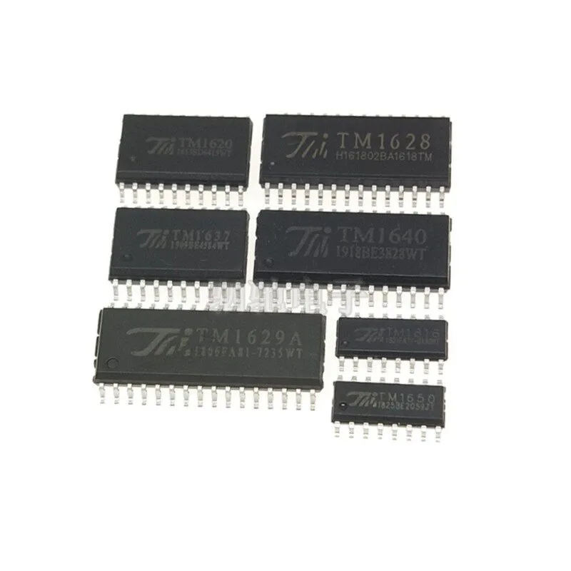Original Genuine TM1650 TM1616 TM1628 TM1640 TM1637 TM1620 TM1629A SOP SMD Display Driver IC For Electronic DIY Hardware Enginee