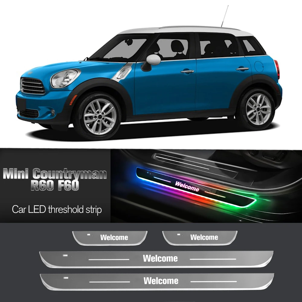 Auto Davanzale Della Porta Luce Per Mini Countryman R60 F60 2010-2023 2011 2012 Logo Personalizzato LED Soglia di Benvenuto Pedale Lampada Accessori