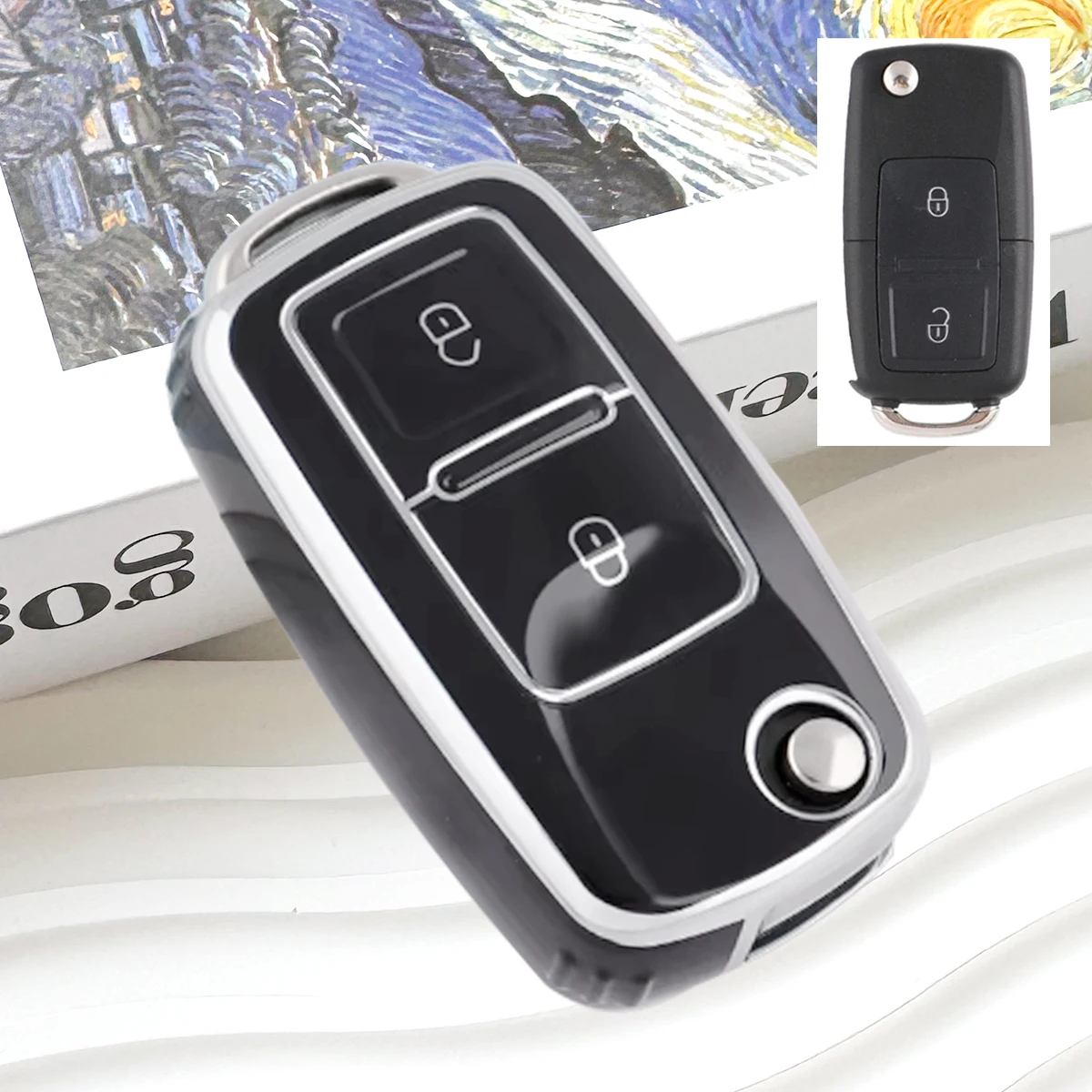 2 3 Buttons TPU Car Key Case Cover Shell For VW Volkswagen Amarok Polo Golf 4 5 6 MK4 Bora Jetta Altea Alhambra Passat B5 B6 B7