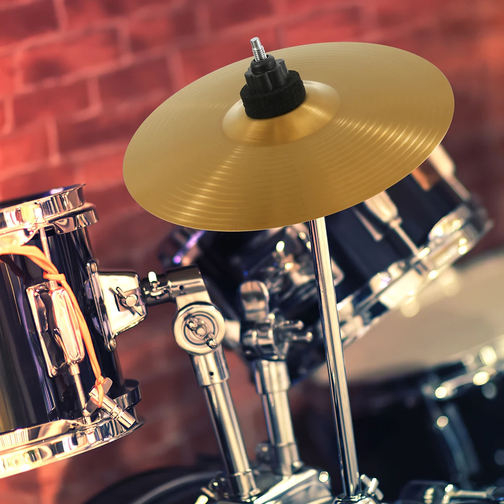 

2Pcs Drum Cymbals Brass Crash Cymbal for Drum Set Jazz Practice Lightweight Metal Cymbal with Smooth Edges Bright Finish