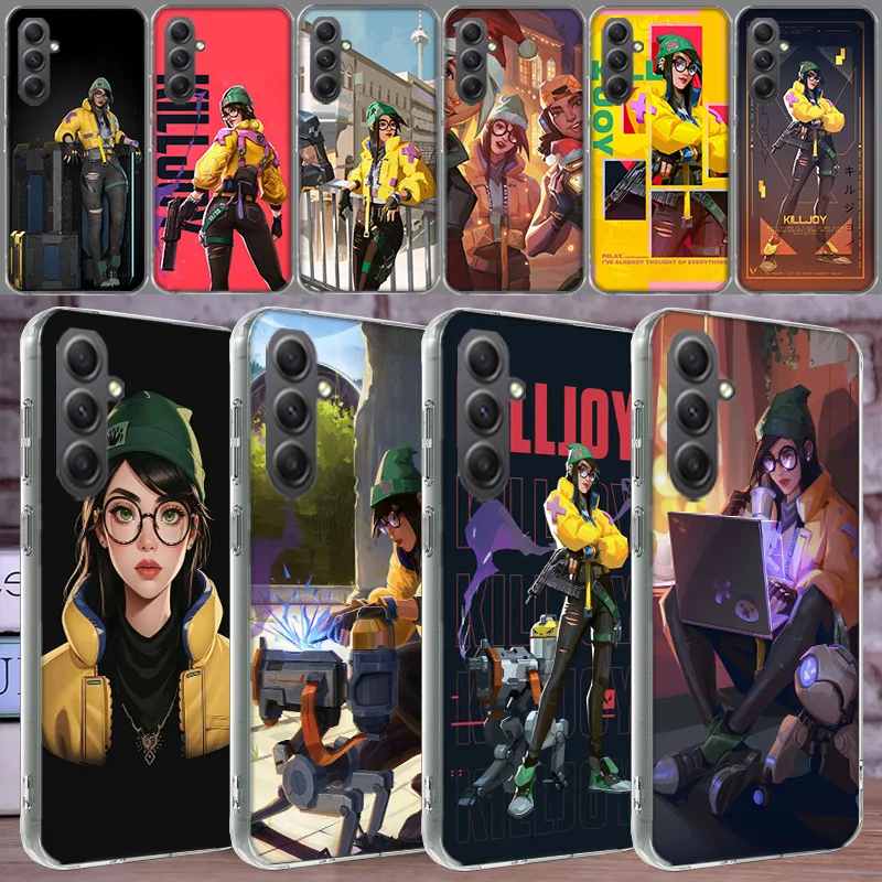 Valorant Killjoy Case For Phone Samsung Galaxy A12 A22 A32 A52 A52S A13 A23 A33 A53 A14 A24 A34 A54 5G A73 A42 A9 A8 A7 A6 Plus