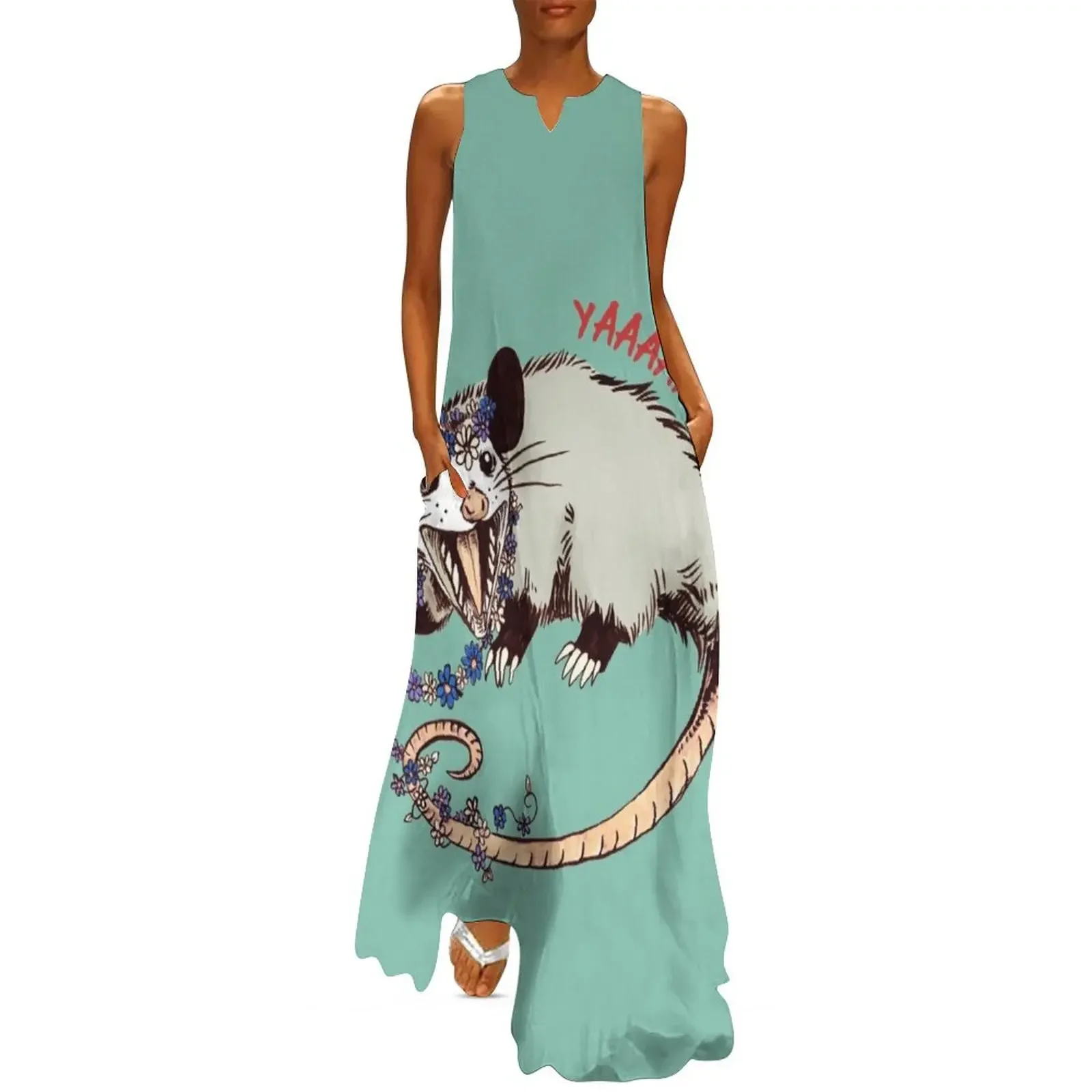 

Daisy Chain Opossum Possum Yaaaas! Long Dress long sleeve dress summer dresses ladies 2025 Women's dresses Dress