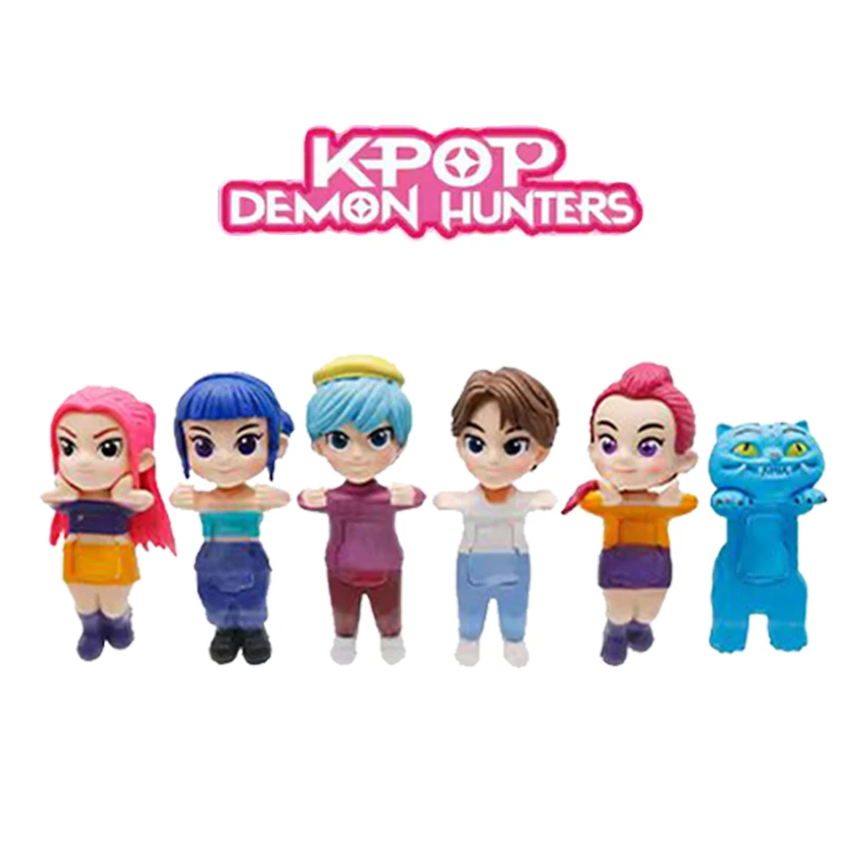 Nueva venta caliente Kpop Demon Hunters caja ciega serie figuras de Anime adornos muñecas Fans niños regalo de cumpleaños caja ciega aleatoria