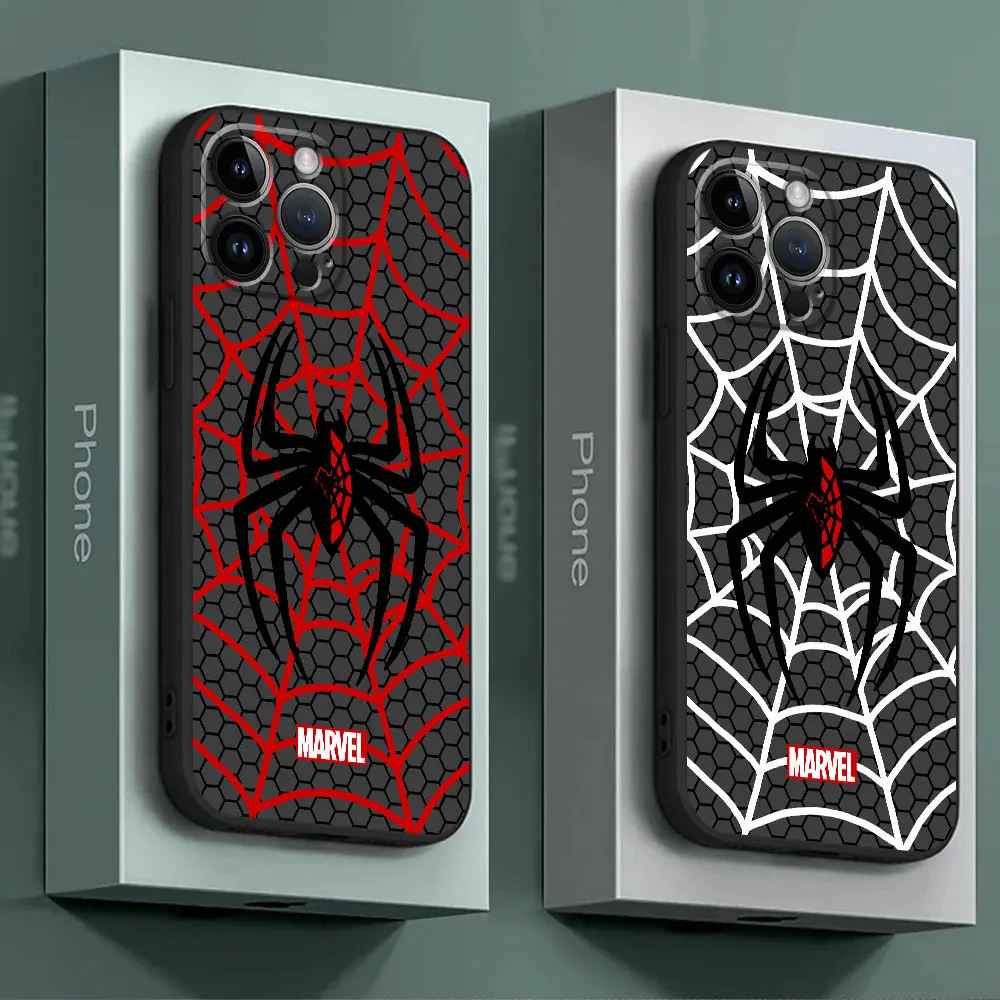 Marvel Sipider man Case for Apple iPhone 14 SE 12 Mini XS X 8 Plus XR 15 Pro Max 13 Pro 11 15 Pro Cover Silicone Bag Coque