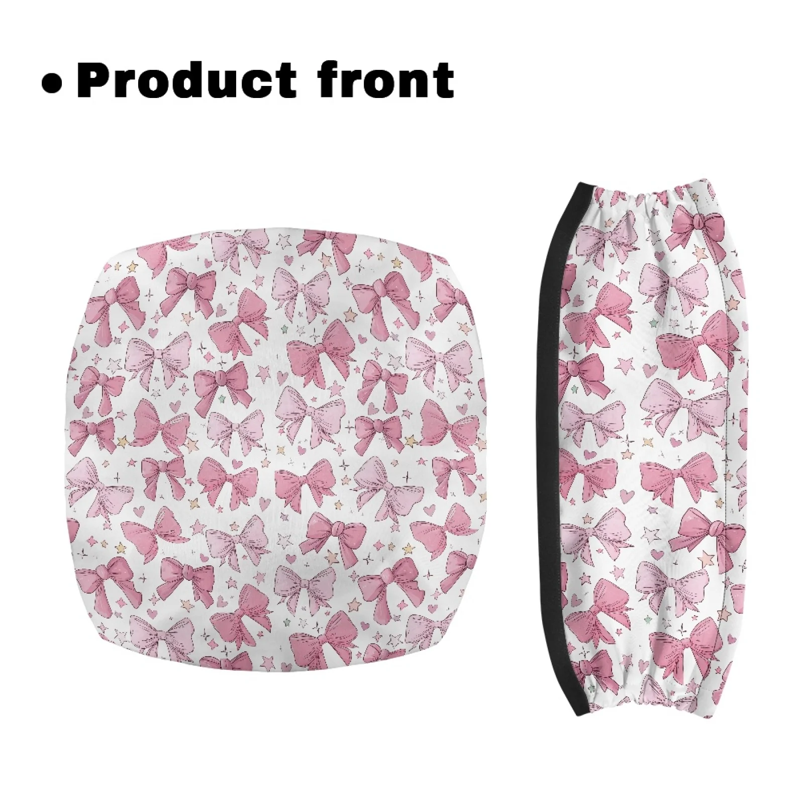 Coloranimal Bow 2 Pieces Set Rollator Seat Cover Set Polyester Fabric Walker Seat Cover for Elder